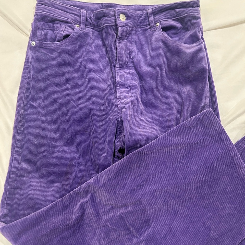 BARELY WORN H&M corduroy purple pants
